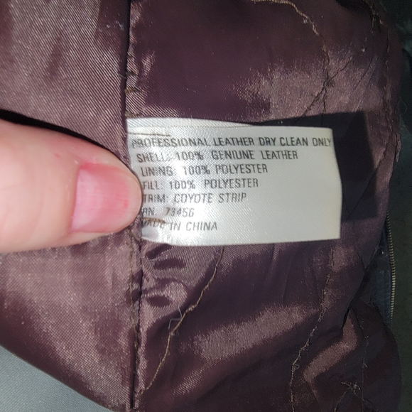 Comint Dark Brown Leather Jacket with Coyote Fur Trim - Picture 3 of 7